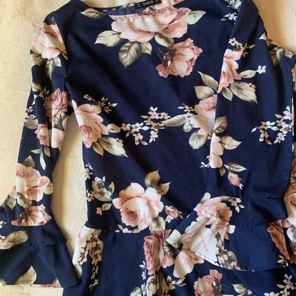 Ruffle Floral Blouse